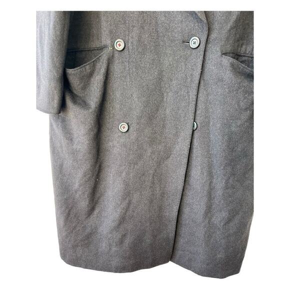 Cashmere Wool Moda Ritorno Wool Double Breast Long Coat in Black, Men's L/XL - Picture 3 of 6